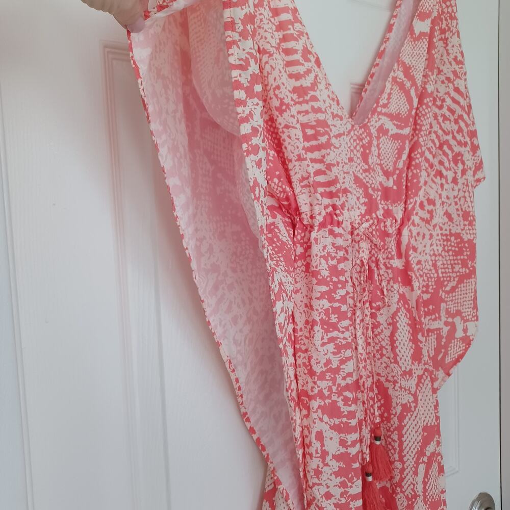 Maaji Spirit Animal Bluebell Kaftan Coral Cream Animal Print L NWT - Picture 12 of 16